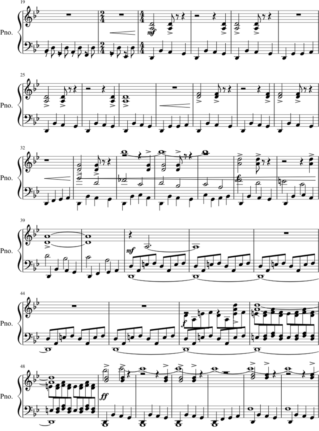 A knife in the dark sheet music notes 2