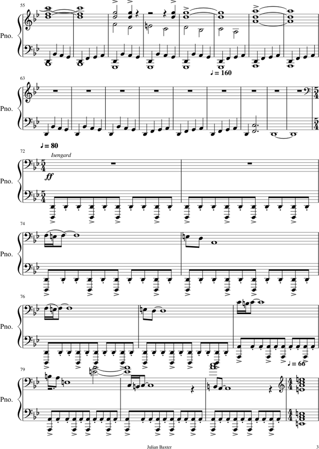 A knife in the dark sheet music notes 3