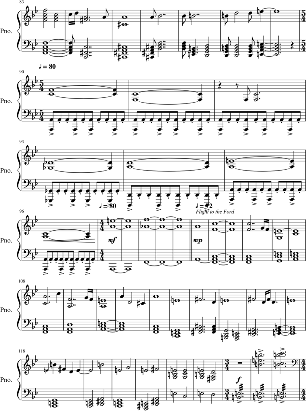 A knife in the dark sheet music notes 4