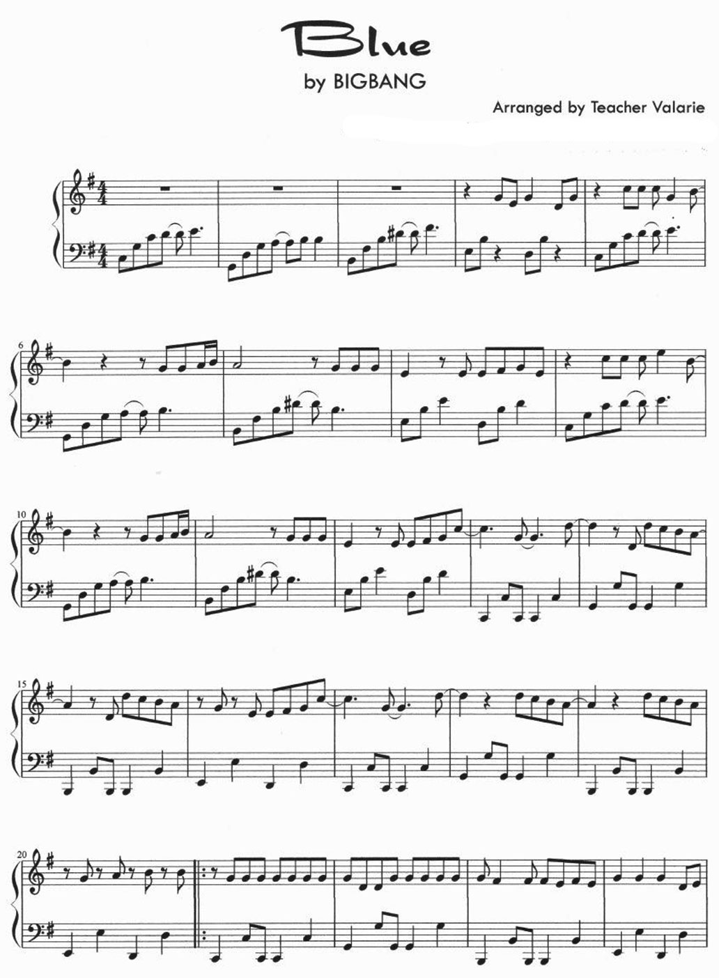 blue piano sheet music notes