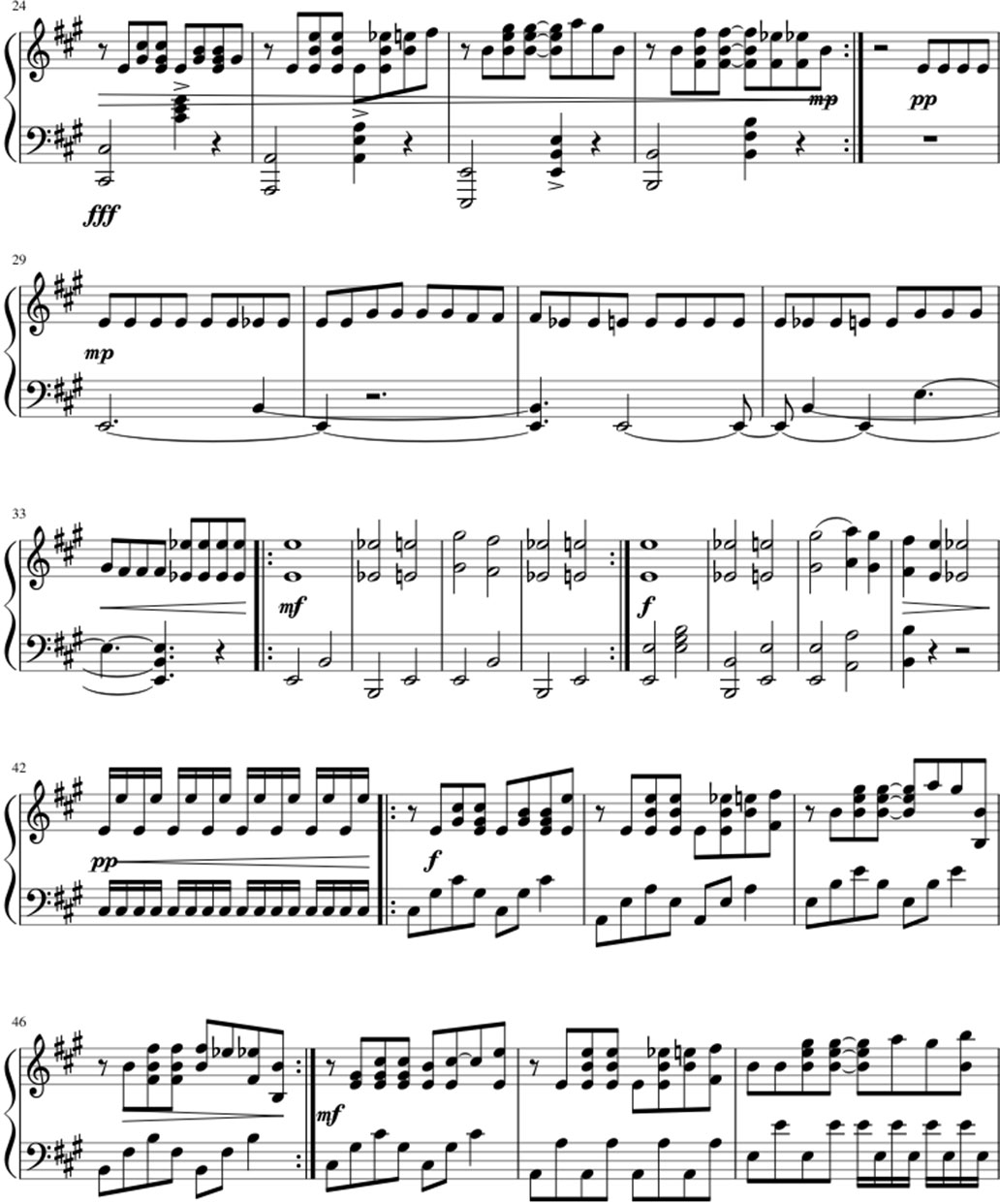 Force sheet music notes 2