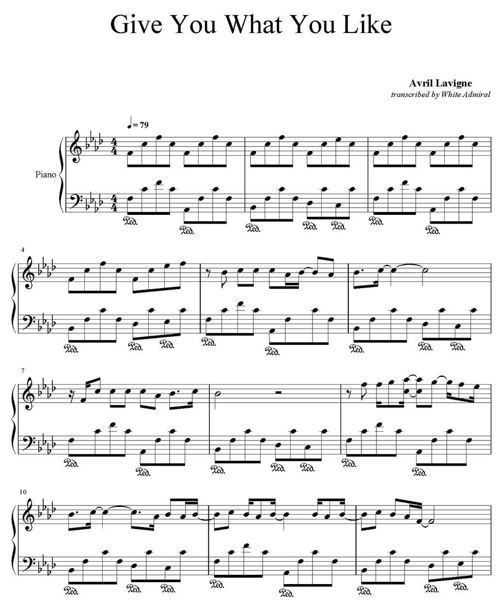 give you what you like sheet music notes