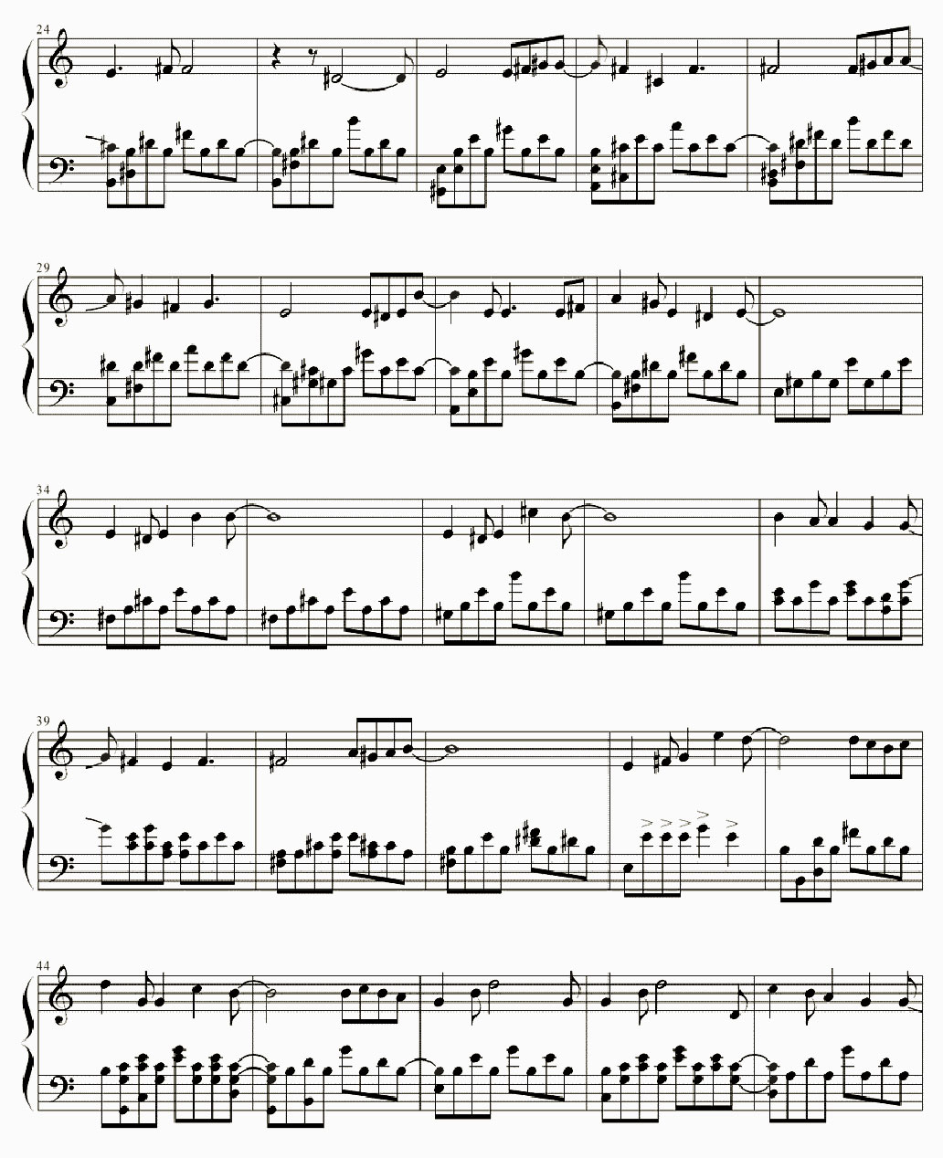 I say yes piano sheet music notes