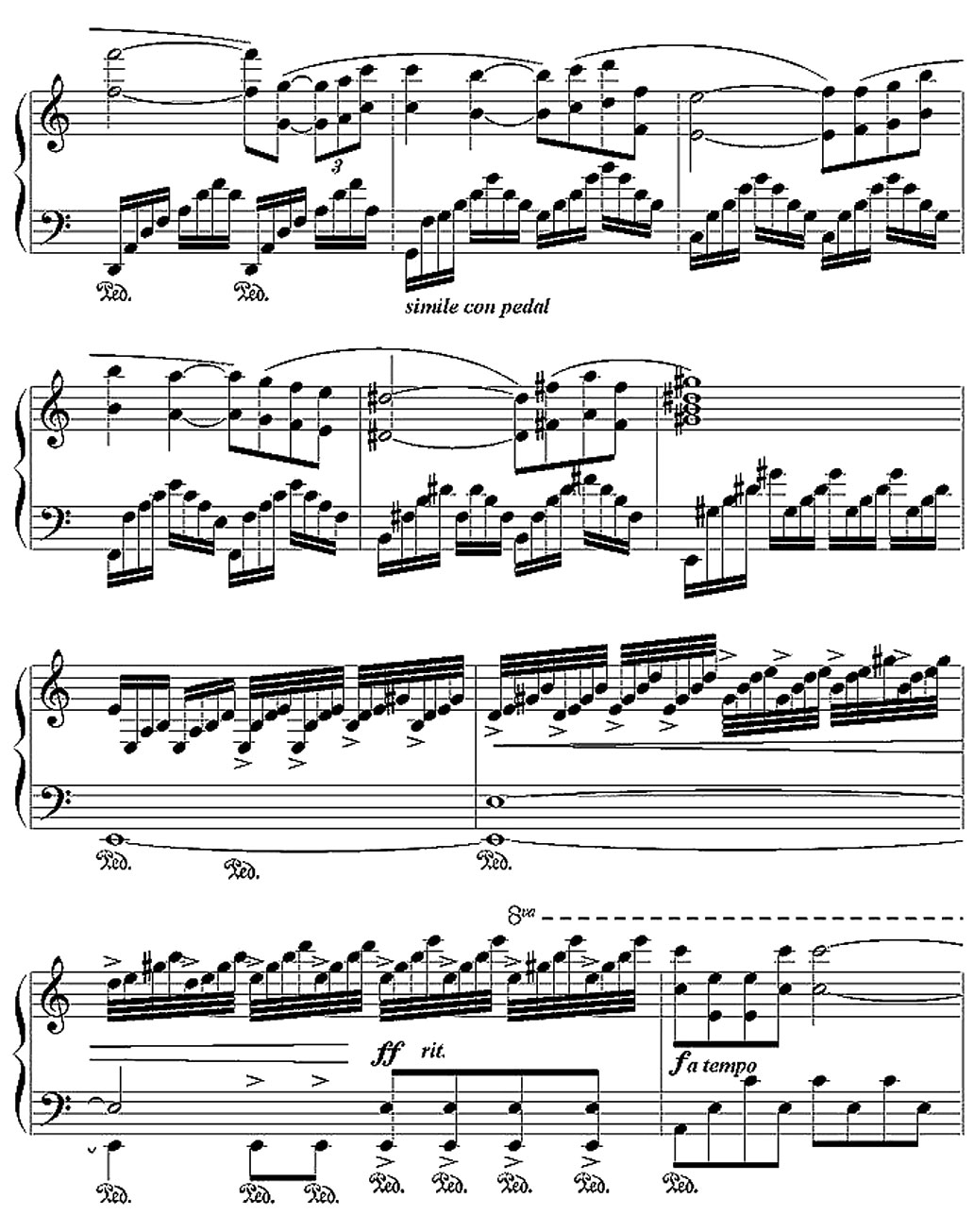 Love story Piano music sheet