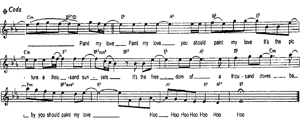 Paint my love sheet music notes 2