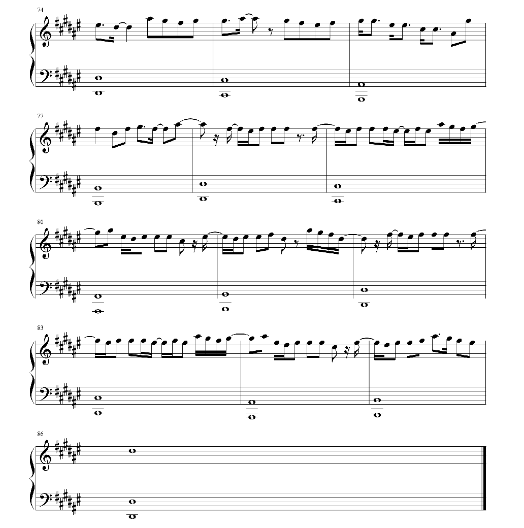 sheet piano attetion