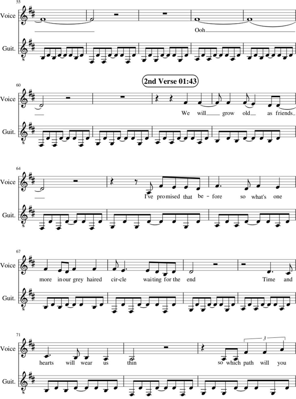 Sick of losing soulmate sheet music notes 4