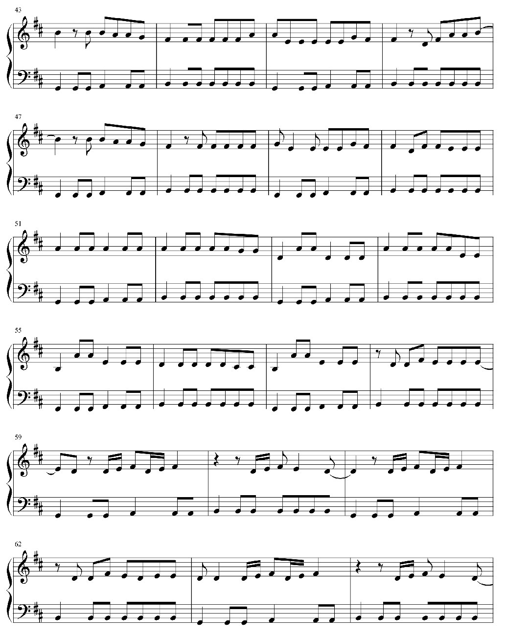 someone just like this piano sheet music notes