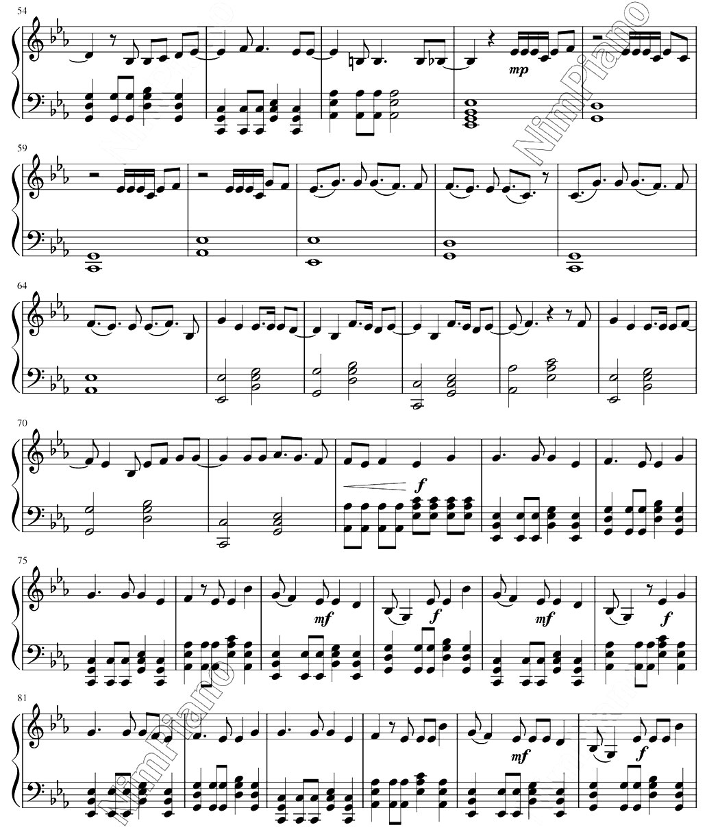 Spring Day (Piano Sheet Music Notes)