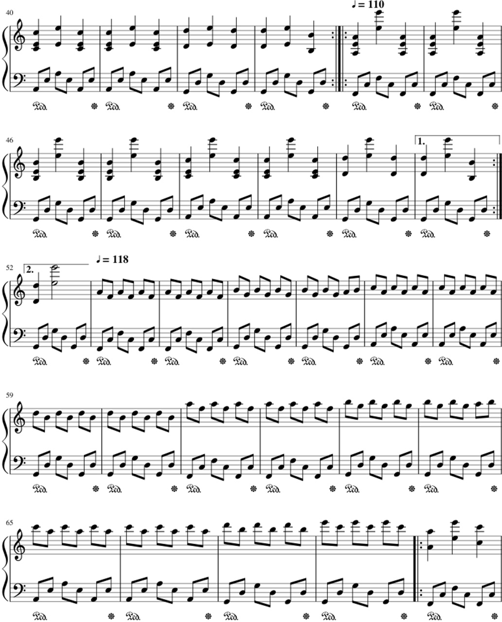Stay sheet music notes 2