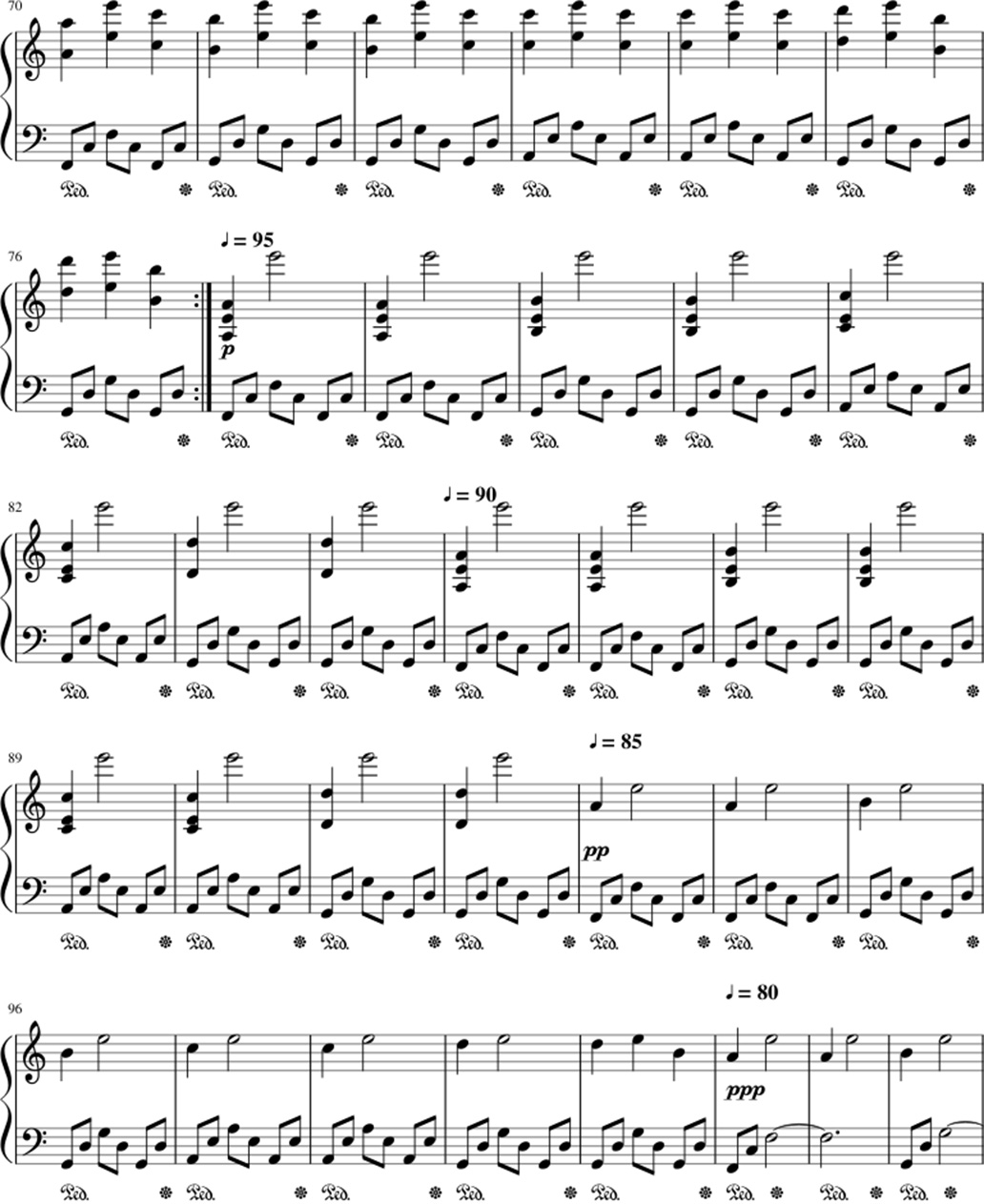 Stay sheet music notes 3