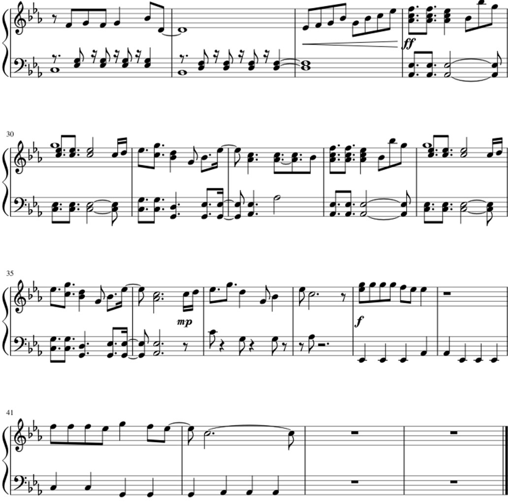 Symphony sheet music notes 2