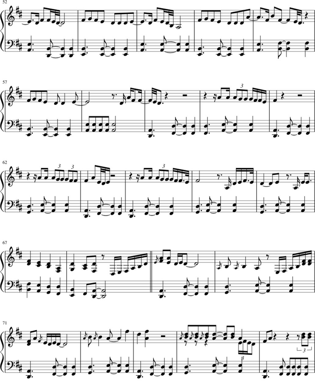 Thinking out loud sheet music notes 3