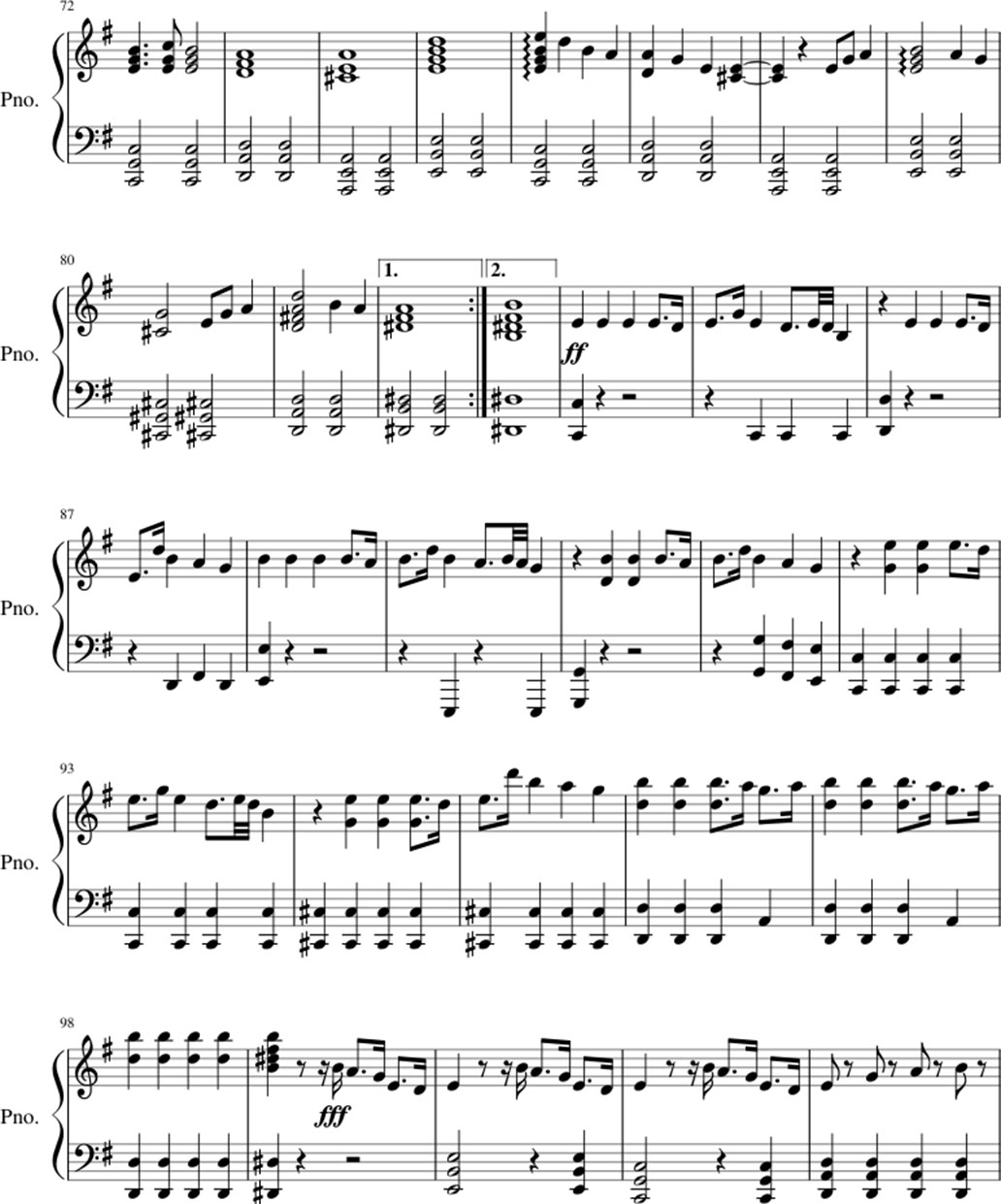 Unity sheet music notes 4
