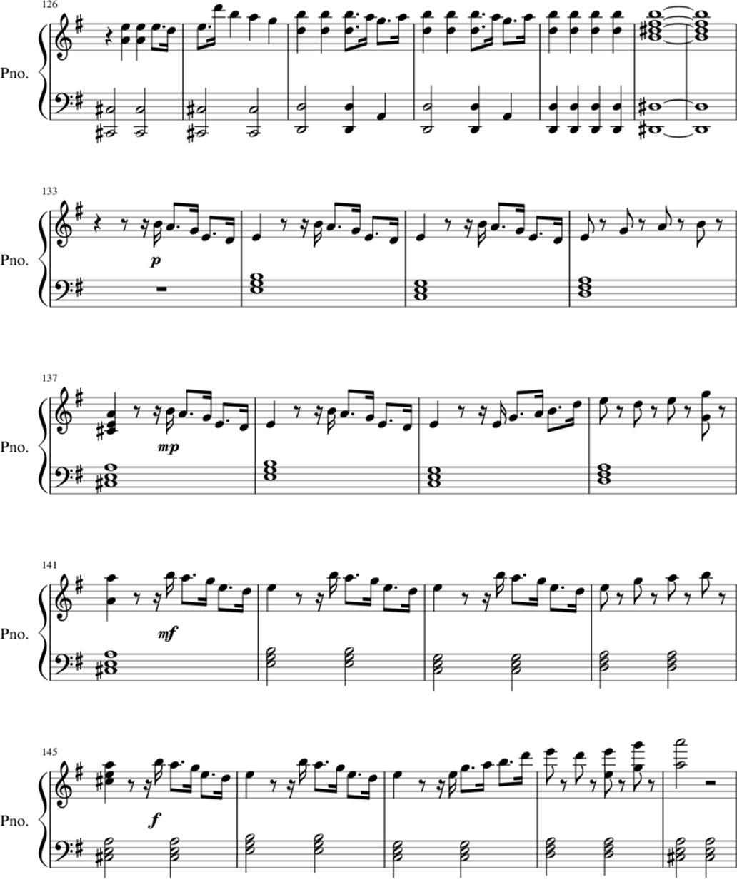 Unity sheet music notes 6