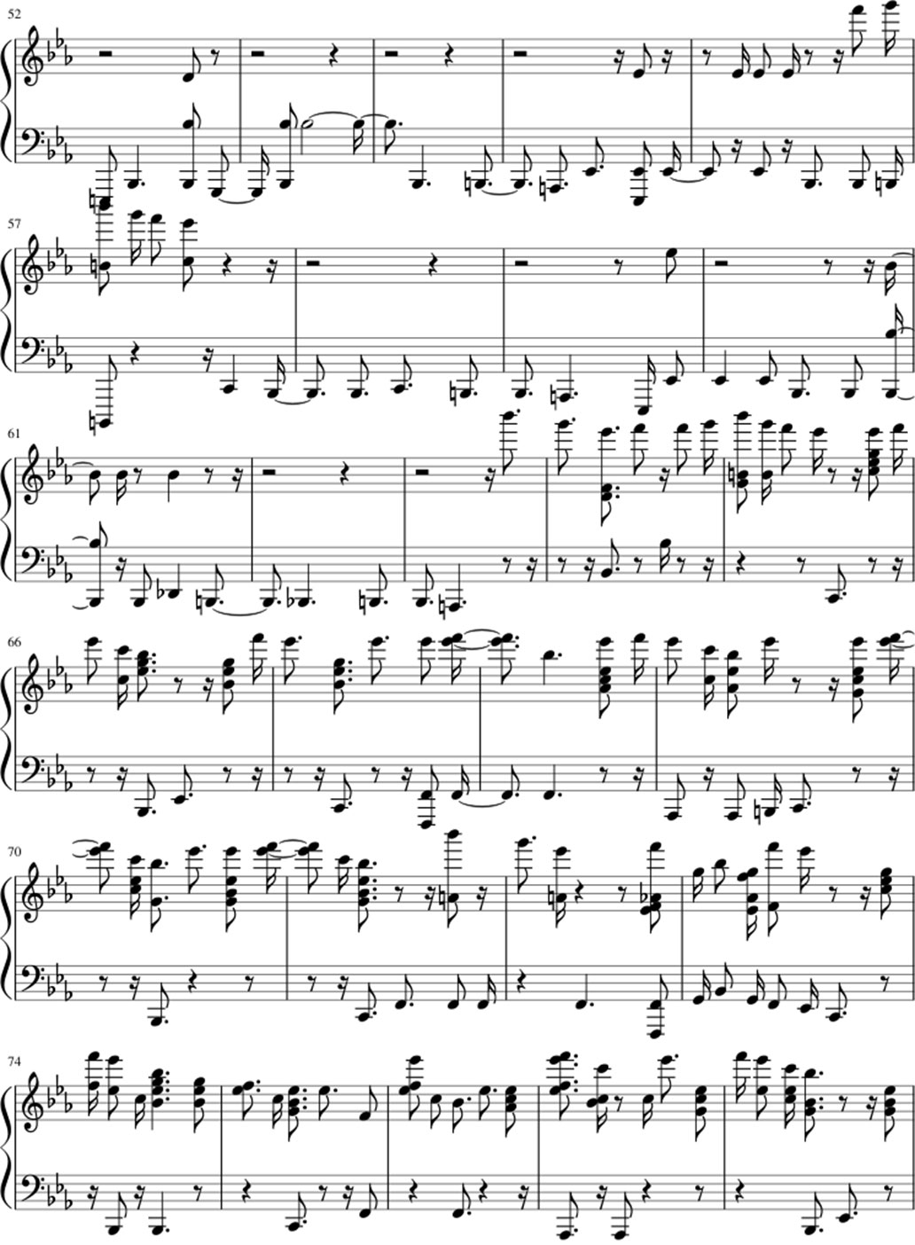 Windfall sheet music notes 3